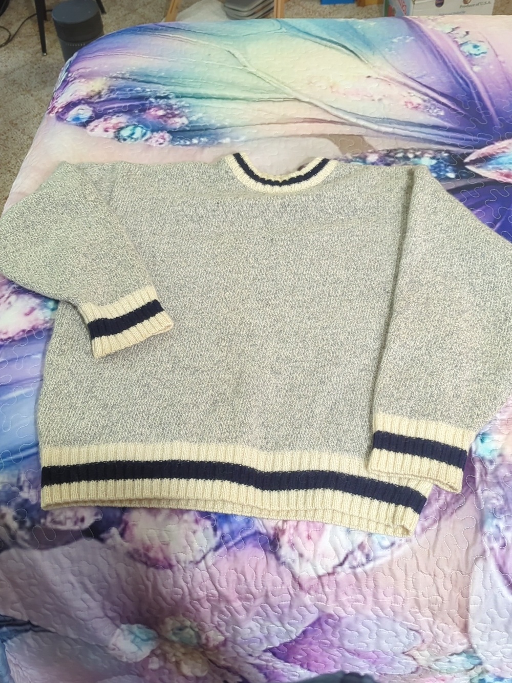 Boathouse Row Wool Sweater Size Large | Cozy Heavy Knit Cabin Cottagecore - Picture 16 of 16